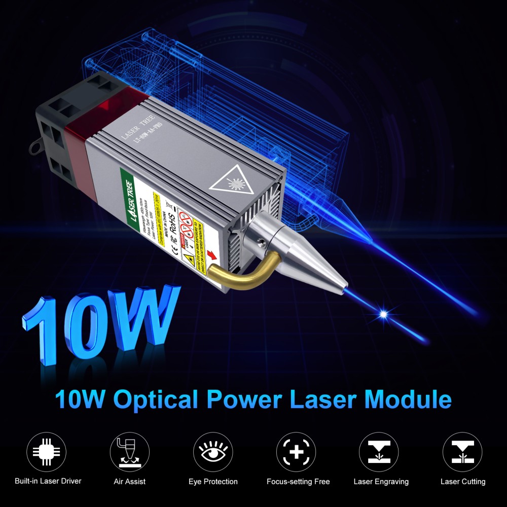20W 455nm Blue Diode Laser Mod - Diode Laser Module review and price